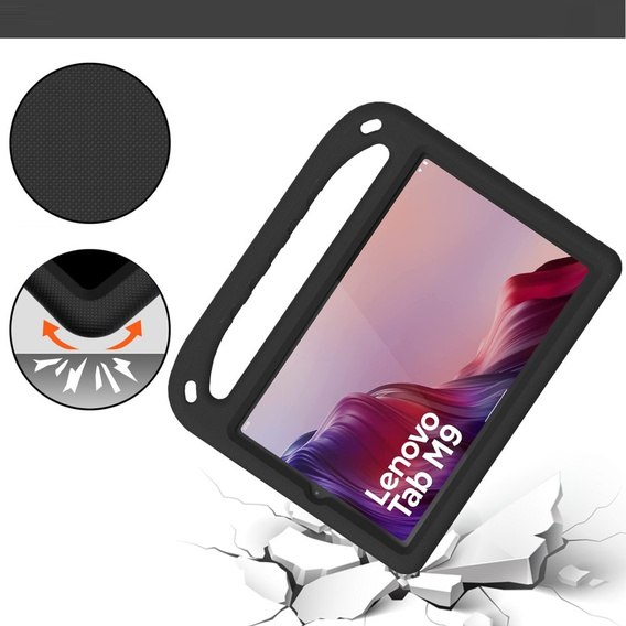 Детский чехол для Lenovo Tab M9, детский чехол с ручкой, черный