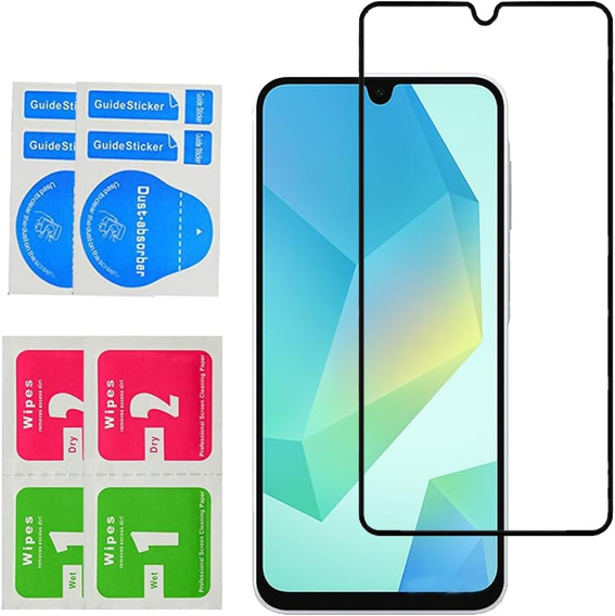 3D загартоване скло для Samsung Galaxy A16, чорна рамка