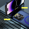Чехол MagGuard для iPhone 15 Pro Max, MagSafe, синий