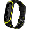 Силиконовый ремешок для Xiaomi Mi Band 5/6/7/7 NFC, Black/Green