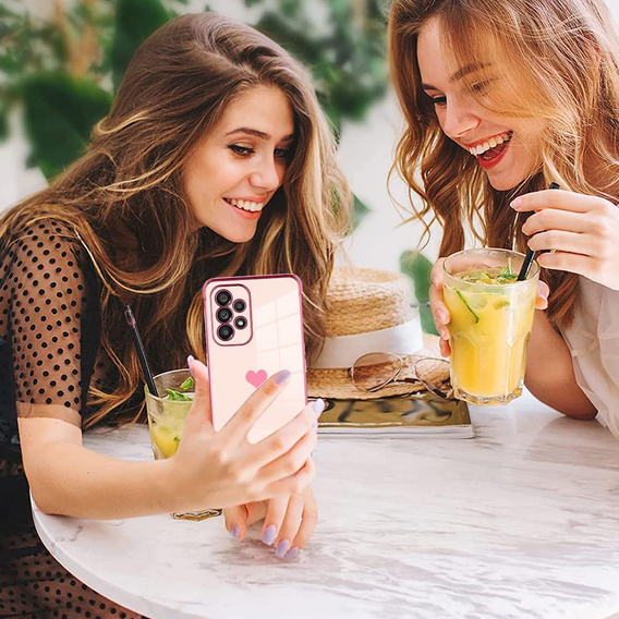 Чoхол до Samsung Galaxy A53 5G, Electro heart, рожевий rose gold