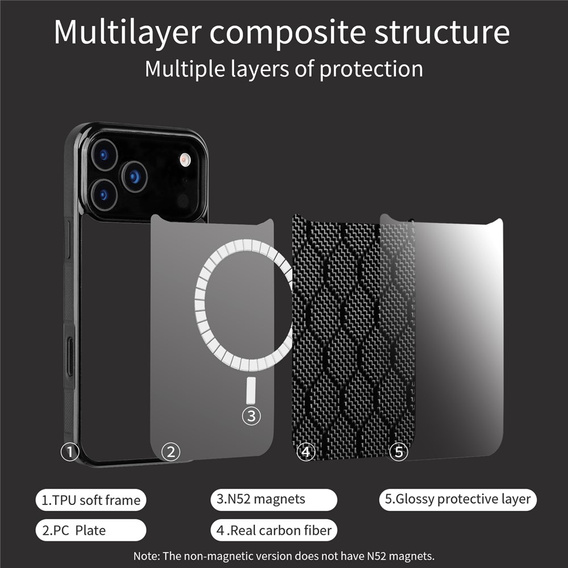 Чохол з арамідного волокна, з MagSafe для Apple iPhone 17 Pro Max