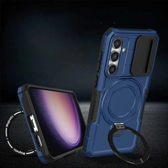 Бронированный чехол для Samsung Galaxy S23 FE, CamShield MagSafe, синий