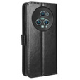 Откидной чехол для Honor Magic 5 Pro, Crazy Horse Wallet, чёрный