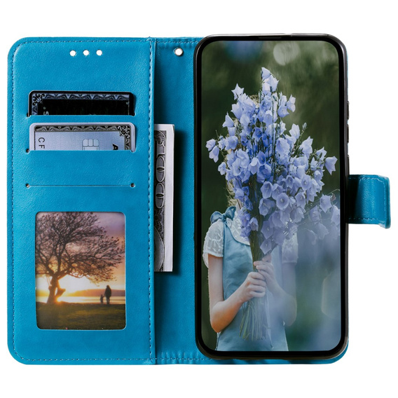 Откидной чехол для Samsung Galaxy A35 5G, Mandala, синий