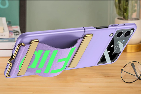 Чохол GKK Letter Printed для Samsung Galaxy Z Flip3, Purple