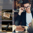 Чехол CASEME для Samsung Galaxy S22 Ultra, Leather Wallet Case, коричневый