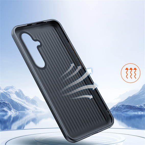 Кожаный чехол для Samsung Galaxy S25, leather hybrid, чёрный
