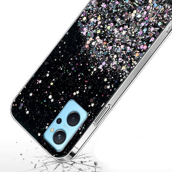Чехол до Realme 9i / Oppo A96, Glittery, чёрный