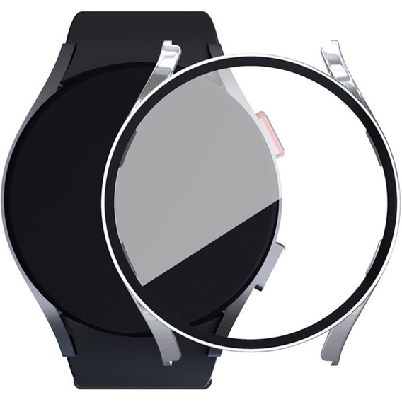 Силиконовый футляр со встроенным защитным стеклом до Galaxy Watch5 40mm, Silver