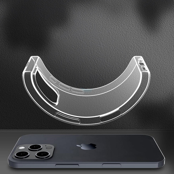 Чехол для iPhone 16 Pro, ERBORD Slim, прозрачный + 9H стекло