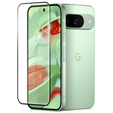 Закаленное стекло 3D для Google Pixel 9, чёрная рама