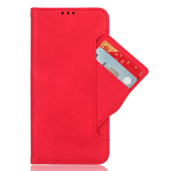 Футляр з клапаном для T Phone 3 5G, Card Slot, червоний