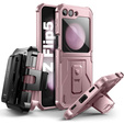 Броньований чохол для Samsung Galaxy Z Flip 5 5G, Dexnor Clip Holder, рожевий