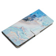 Откидной чехол для Xiaomi Redmi Note 12S, Wallet Marble, синий