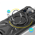 Чохол для iPhone 16 Pro, броньований з підставкою та ручкою, чорний