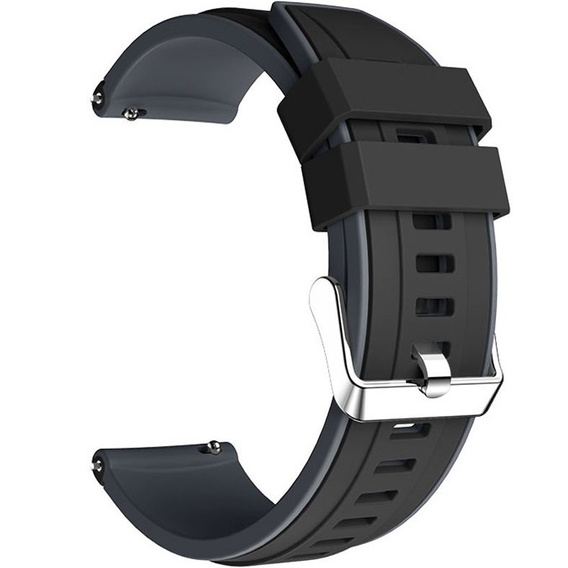 Силиконовый ремешок до Huawei Watch GT 2 Pro - Black / Grey