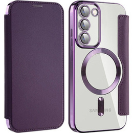 Чохол-книжка для Samsung Galaxy S23, Wallet, MagSafe, фіолетовий