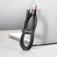 BASEUS Cafule кабель Type-C 3A 1M - Black/Red