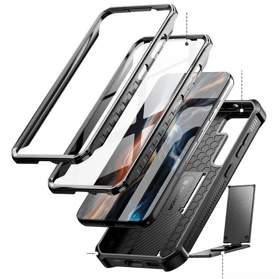 Бронированный чехол для Samsung Galaxy S23 Plus, Dexnor Full Body (Two Frames), чёрный