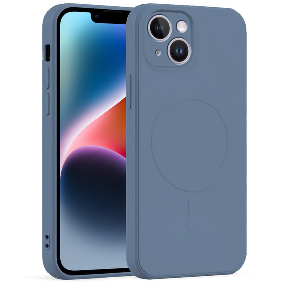 Чoхол Silicone до iPhone 13 Mini, MagSafe, Blue