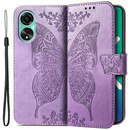 Чохол-книжка для Oppo A38 4G / Oppo A18 4G, Butterfly, фіолетовий