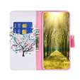Откидной чехол для Xiaomi Redmi 12 4G, Wallet, colorful tree, белый