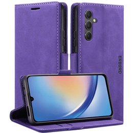 Чехол для Samsung Galaxy A35 5G, ERBORD Vintage, бумажник с клапаном, фиолетовый