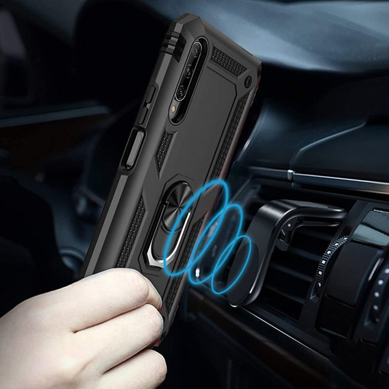 Бронированный Чехол до Huawei P Smart Pro, Nox Case Ring, чёрный