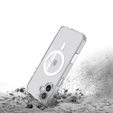 Чохол ERBORD з MagSafe для iPhone 16, з активною кнопкою, прозорий + Скло на екран