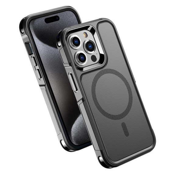 Чехол до iPhone 15 Pro Max, MagForce MagSafe, чёрный