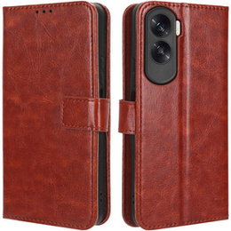 Откидной чехол для Honor 90 Lite 5G, Crazy Horse Wallet, коричневый