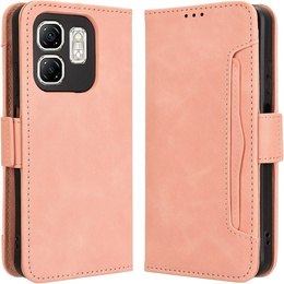 Футляр з клапаном для Infinix Hot 50i 4G, Card Slot, рожевий