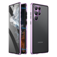 Чехол для Samsung Galaxy S23 Ultra, Magnetic Dual Glass, фиолетовый