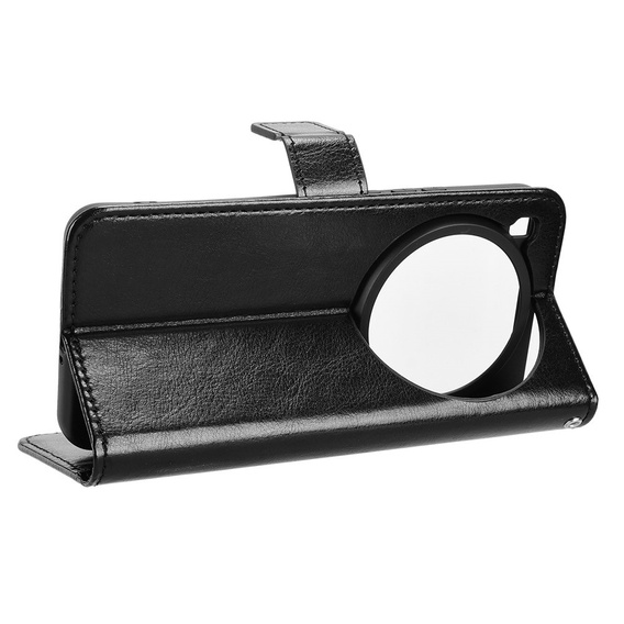 Футляр з клапаном для Xiaomi 15 Ultra, Crazy Horse Wallet, чорний
