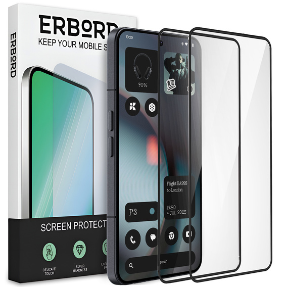 2x ERBORD 3D загартоване скло для Nothing Phone 3 5G