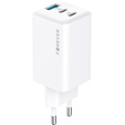 Зарядний пристрій Forcell 65W GaN 2x USB C 1x USB A , White
