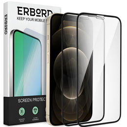 2x Гибридное керамическое стекло ERBORD для iPhone 12 / 12 Pro