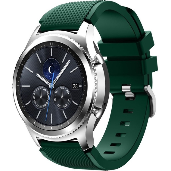 Силіконовий ремінець Twill Texture 22mm, Dark green