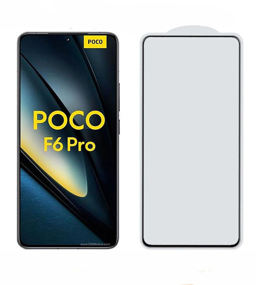 3D загартоване скло для Xiaomi Poco F6 Pro, чорна рамка