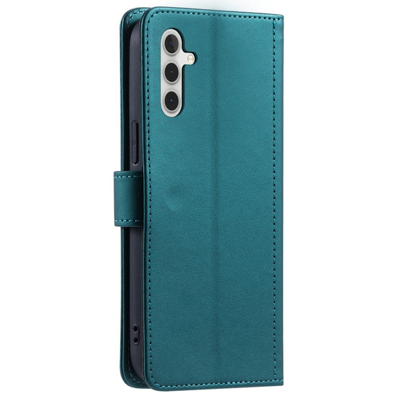Чохол-сумка для Samsung Galaxy S24 FE, Rhombus Crossbody Leather, темно-зелений