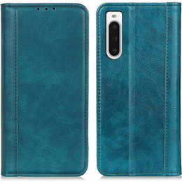 Чехол до Sony Xperia 10 V, Wallet Litchi Leather, зелёный