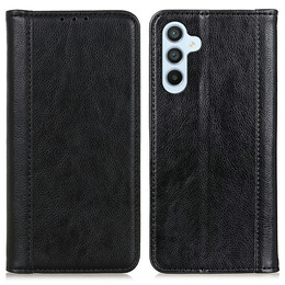 Чехол до Samsung Galaxy A26, Wallet Litchi Leather, чёрный