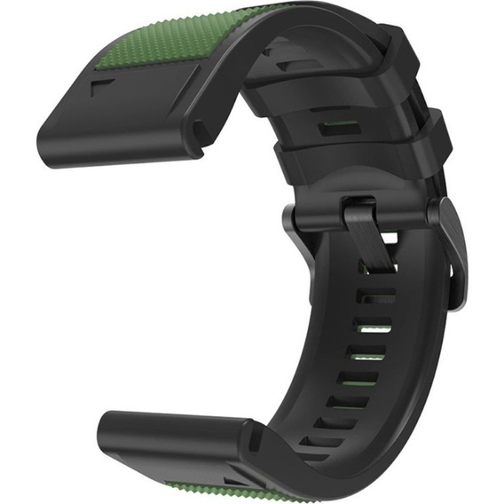 Силиконовый ремешок для Garmin Fenix 5/6/7 Forerunner 945/935, Green / Black