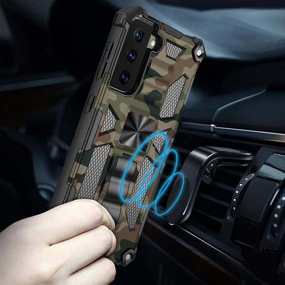 Чехол до Samsung Galaxy S22 5G, Armor Kickstand, зелёный