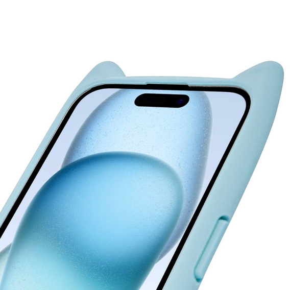 Чохол для iPhone 15, для MagSafe, Cute Cat, м'яти + захисне скло
