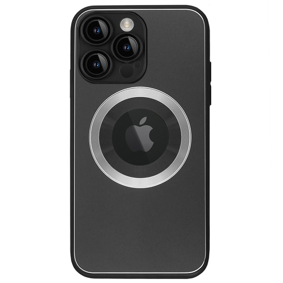 Чехол до MagSafe до iPhone 14 Pro Max, Hole for Apple Logo, серый