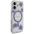 Чехол GUESS HC MagSafe Resin Flowers and Glitter для iPhone 16