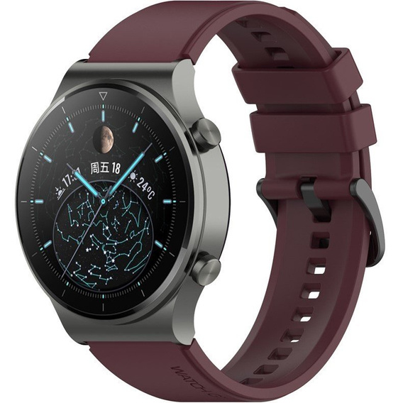 Силиконовый ремешок до Huawei Watch GT 2 Pro - Wine Red
