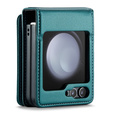CASEME флип-кейс для Samsung Galaxy Z Flip5 5G, Litchi Wallet, зелёный